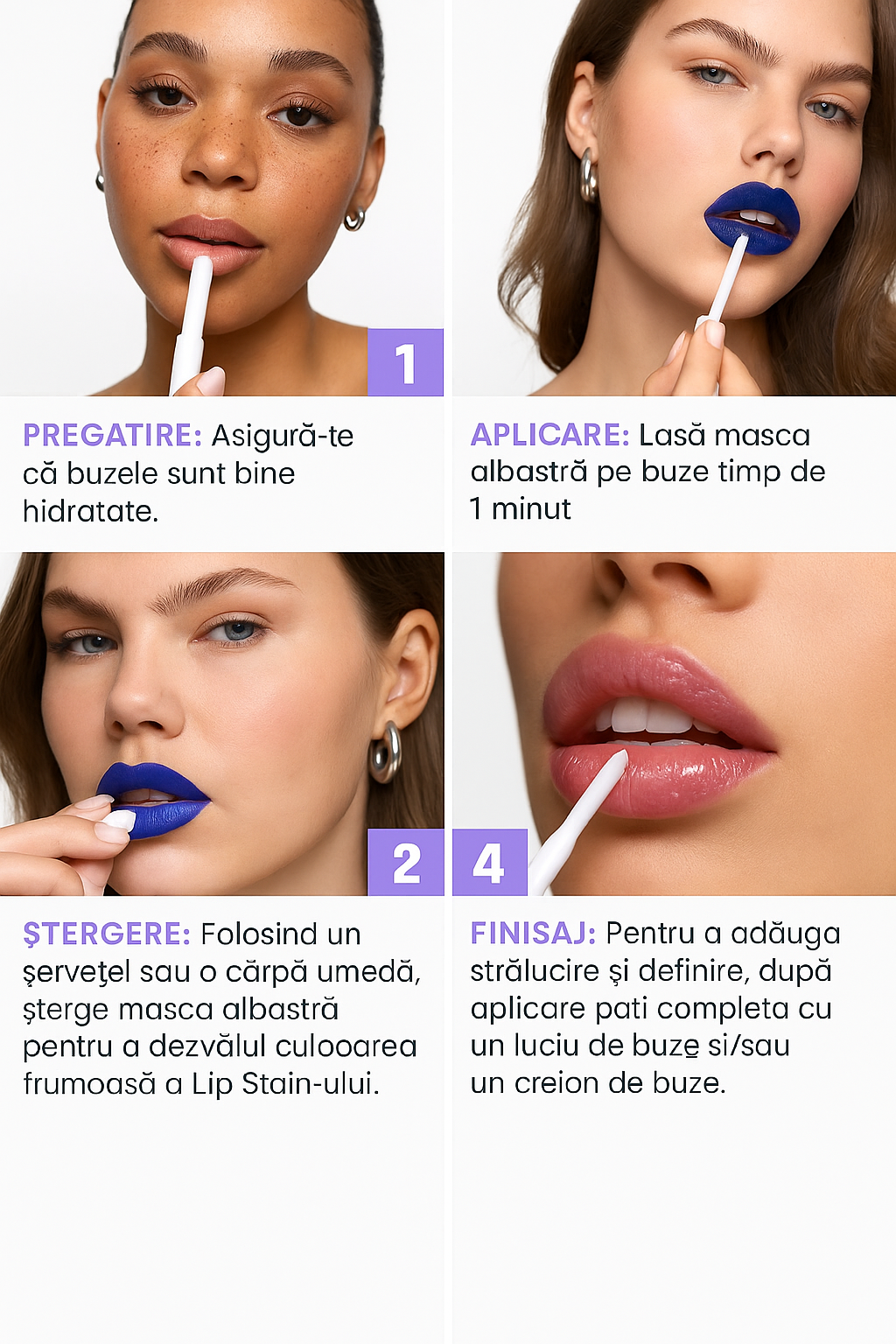 Mască pentru buze cu o rezistență de lungă durată