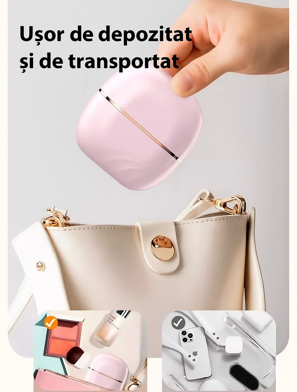 Mini Perie de Îndreptat Părul fără Fir